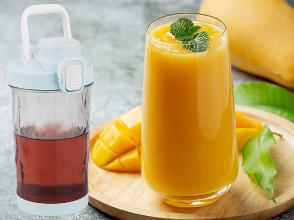 Blender na smoothie prenosný USB bezdrôtový drvič ľadu modrý