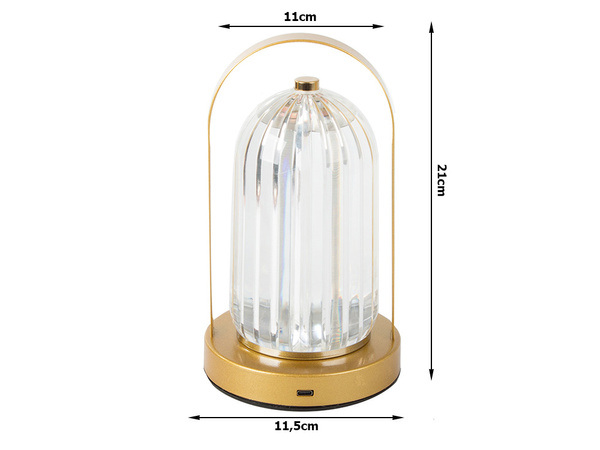 Noapte lampă de masă de cristal condus lanternă atingere