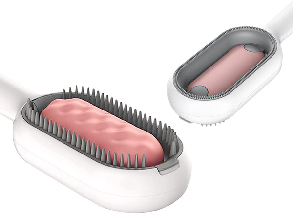 Brosse à poils de chien en silicone 3 en 1 pour le lavage des poils de chat