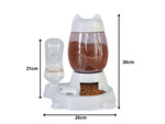 Distributeur de nourriture et d'eau pour chien distributeur automatique de gamelle pour chat conteneur 2en1
