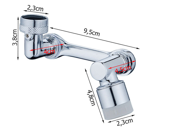 Rallonge de robinet perlator chrome 1080