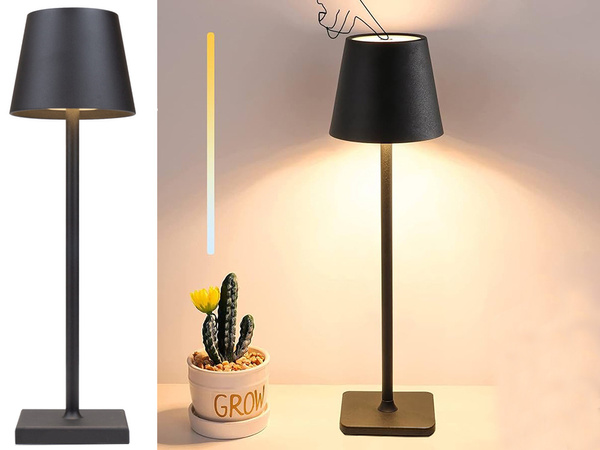 Galda nakts gaismas pieskārienu lampa 3 soļu augsta bezvadu usb