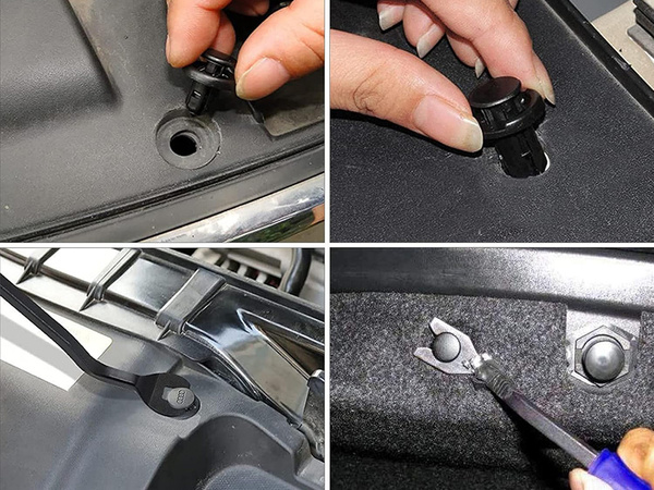 Automobilių kaiščių apmušalų klipsų rinkinys 620 vienetų