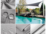 3x3x3m parasol de jardin imperméable triangle