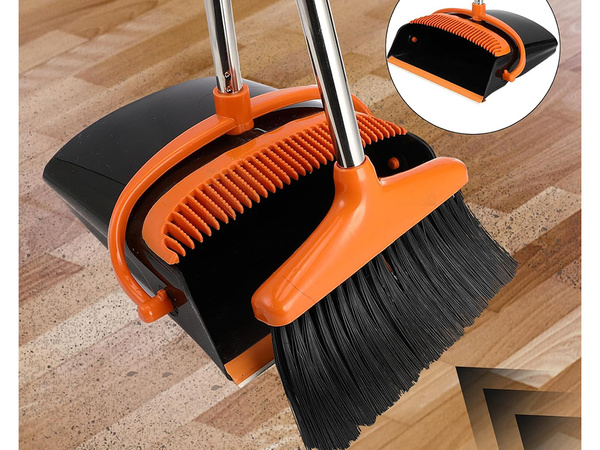Lazy man's sweeping kit swifter brush mop cleaning wiper dustpan 2in1