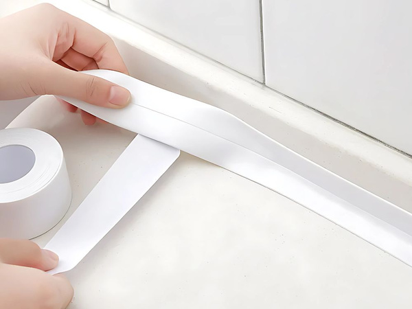 White sealing tape for bathroom walls and sinks 3m strong pvc adhesive