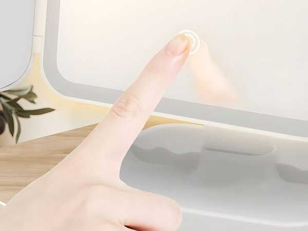 Miroir de maquillage led miroir de maquillage pliant lumineux usb 3 couleurs