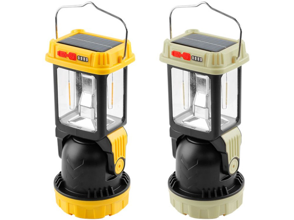 Solar led camping lamp with hanging bracket for camping 5 modes