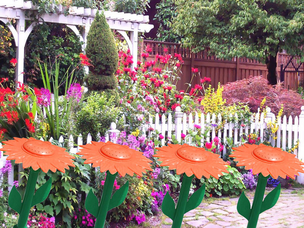 Garden sprinkler sunflower garden watering can