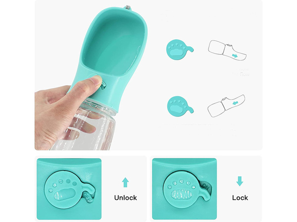 Vandens dubenėlis nešiojamam šuniui walking poison 380ml