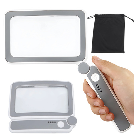 Loupe de lecture éclairée 4x avec éclairage led