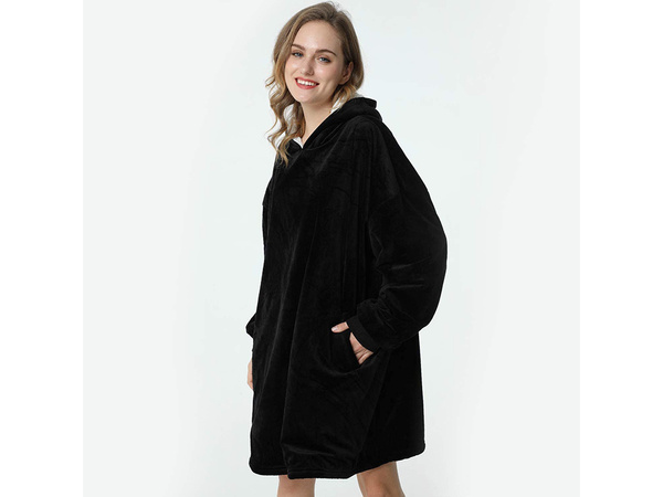 Teplá mikina oversize deka xxl 2v1 hrubý fleece
