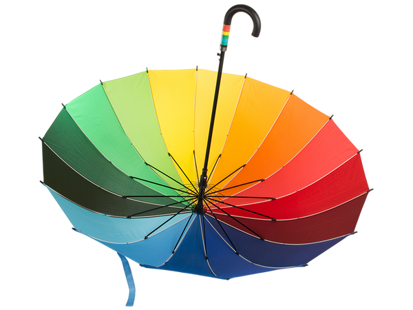 Large umbrella rainbow umbrella sturdy automatic