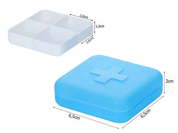 Boîte à médicaments boîte à suppléments comprimés voyage 4 compartiments