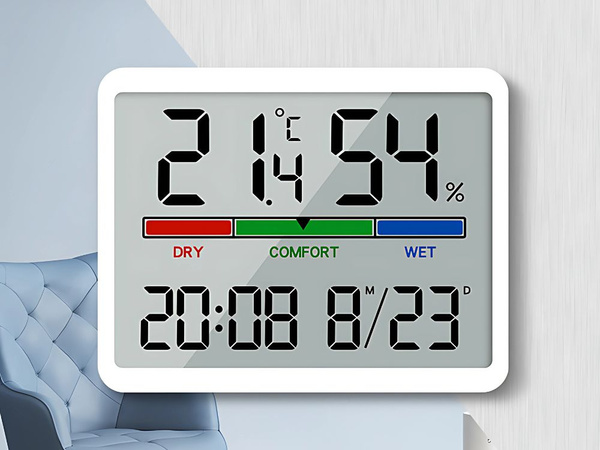 METEOROLOGICKÁ STANICE TEPLOMĚR VLHKOMĚR LCD HODINY DATUM VLHKOST TEPLOTA