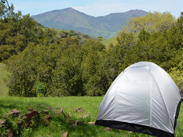Tienda iglo para 4 personas con toldo camping playa