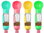 Bouteille distributeur de nourriture augeau pour chien chat bol avec distributeur de sacs 300 ml