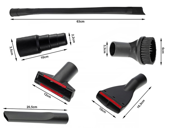 Set of universal nozzle attachments for hoover 6 brush adapter