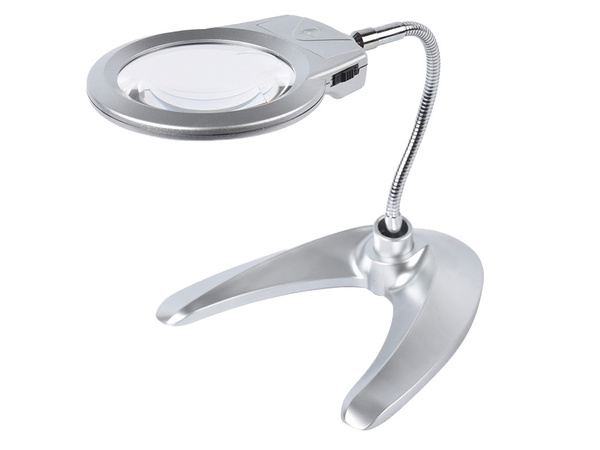 Desk loupe with 2 leds 2x 6x adjustable arm