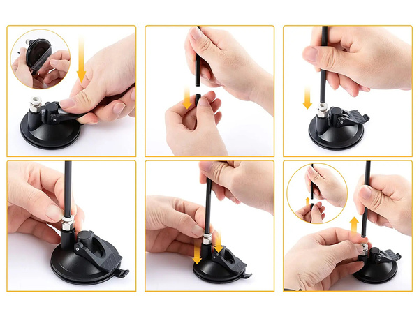 Cat rod interactive toy with suction cup movable birdie