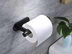 Nosilec toaletnega papirja wc samolepilni brez vrtanja črna loft kovina