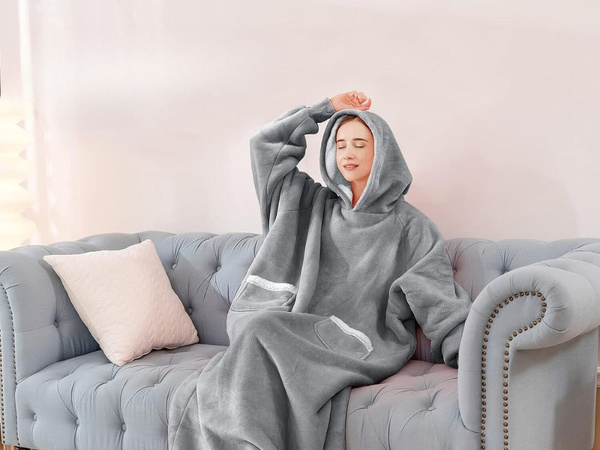 Meleg meleg pulóver takaró nagy oversize vastag puha kapucnis köpeny hosszú xxl