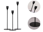 Portavelas glamour metal juego de mesa decorativo 3 pcs