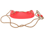 Children's garden swing flower seat with rope to tree