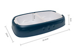 Double bowl for dog cat removable water and food bowls large plastic