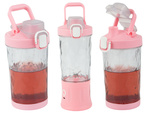 Batidora portátil USB inalámbrica para batidos y triturador de hielo rosa