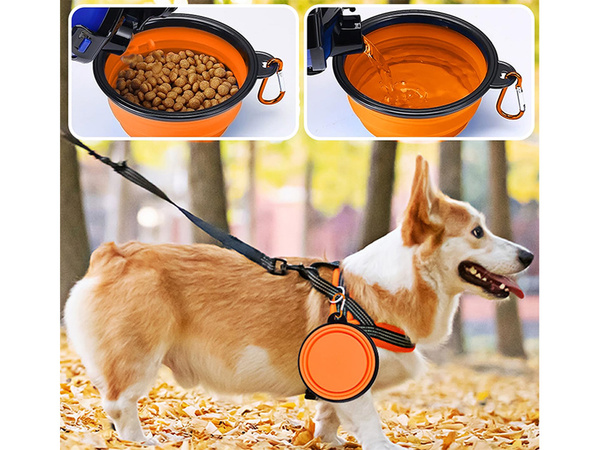Bolsa plegable de silicona para perro gato de viaje ligera 800ml