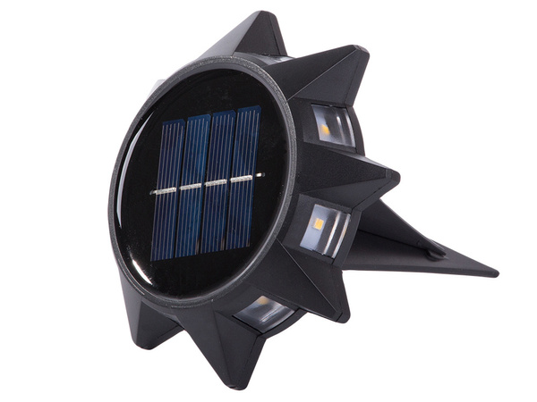 Lampe de jardin panneau solaire lampe de sol avec détecteur de crépuscule conduite en