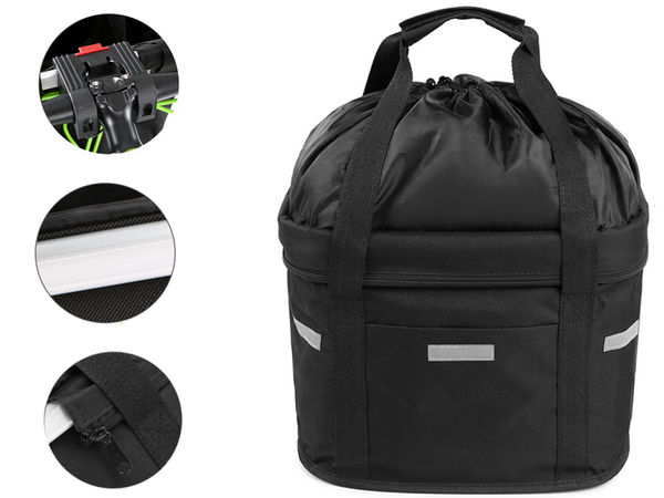 Grand panier de vélo panier de vélo en métal cliquer sur le guidon spacieux