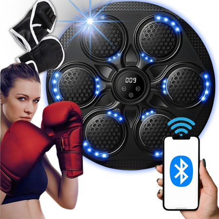 Boxovací štít box trainer mma music usb bluetooth + boxerské rukavice