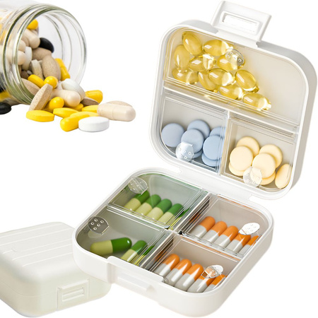 Medicine container tablet organiser capsules 7 compartments travel box
