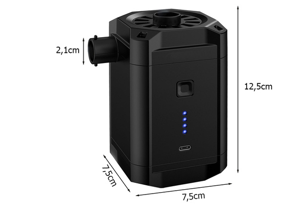 Pompă electrică alimentată cu baterie pentru saltele de piscină 3 sfaturi Lampa LED pentru camping