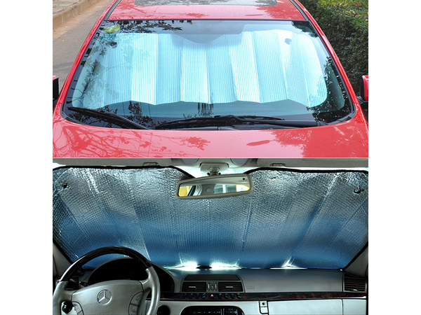 Sun visor for the front rear window of a car mat