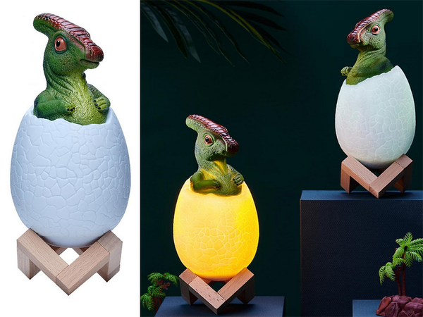 Veilleuse dinosaure oeuf de dino rgb led oeuf lumière pour enfants