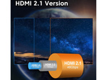 Hdmi 2.1 video kabelis ultra high speed 8k 60hz 4k 120hz hq gold 1.5m