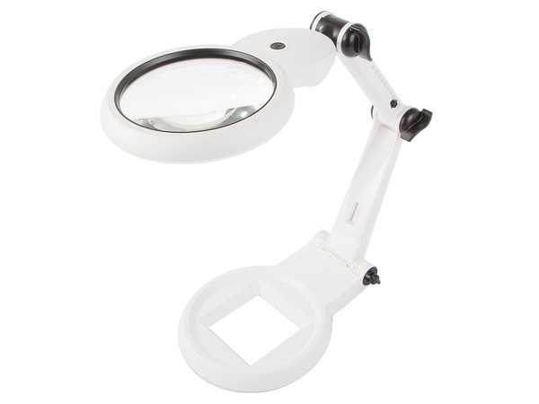 Juvelyro stalo didysis 12x 8x 18 led usb lupa