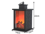 Lantern decorative led fireplace movable flame lamp electric batteries