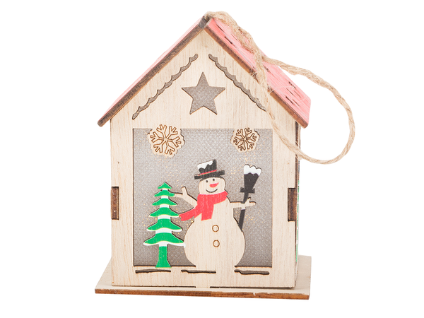 Puidust rippuvad laternad jõulupuu valgustus jõulukaunistus lumememmik