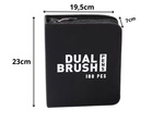 MARKER PEN SET 100 COLOURS WATERCOLOUR MARKERS DOUBLE-SIDED + CASE