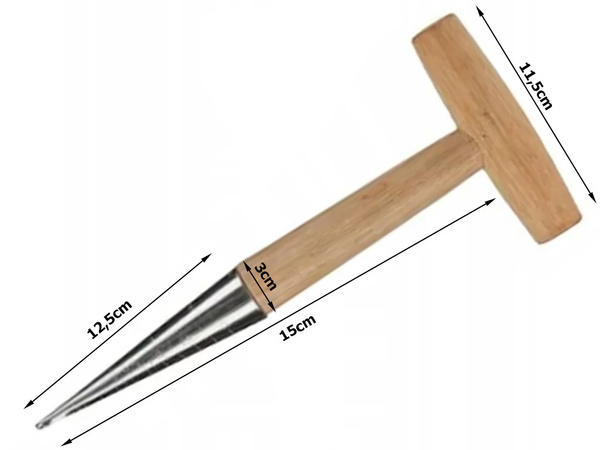 Púa para plantar bulbos brocheta de jardín medida de madera