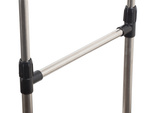 Penderie porte-manteau mobile double étagère sur roulettes