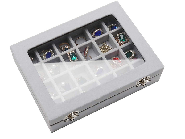 Cutie de bijuterii organizator display suede