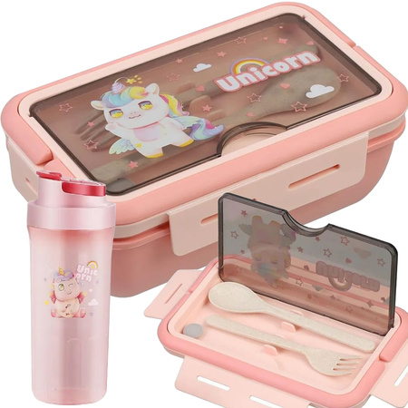 Lunchbox frühstücksbox frühstücksbehälter mitbestimmung mit trinkflasche set