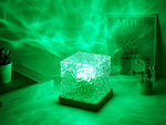 Luz de cristal rgb con mando a distancia usb cubo decorativo atmosférico de mesilla de noche