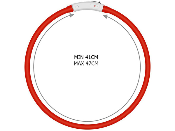 Led fényszínház kutyáknak és macskáknak vízálló állítható 47cm usb