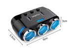 Sigaretisüütaja pistikupesa jaotur 2x usb-laadija